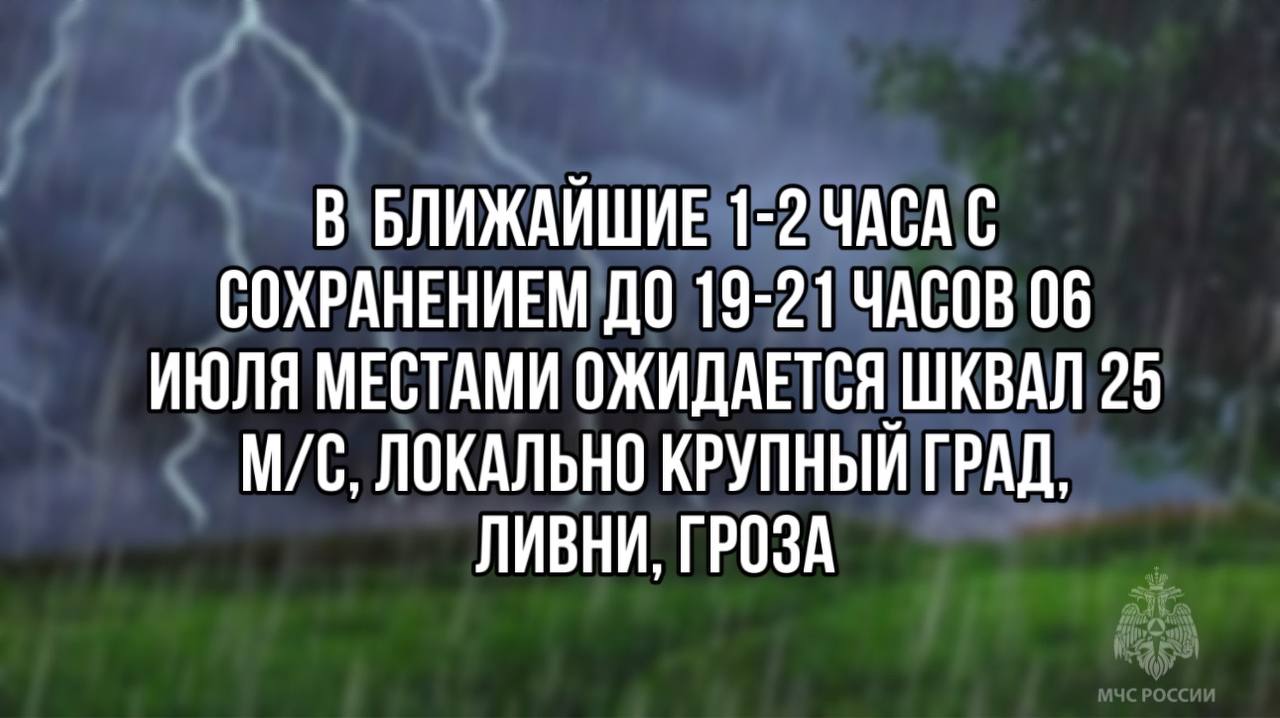 Штормовое предупреждение об ОЯ на территории Ульяновской области.