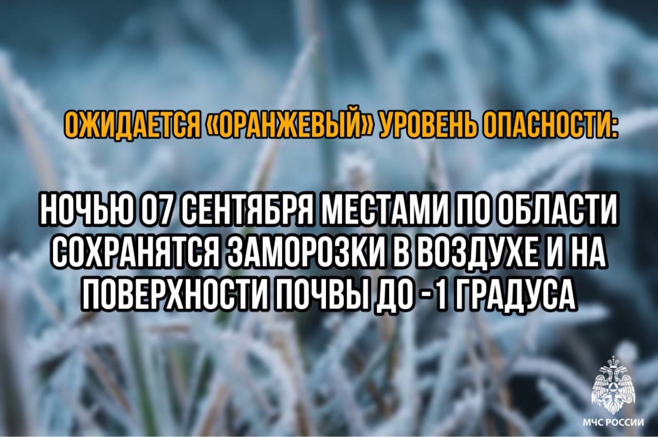 Ожидается «оранжевый» уровень опасности.