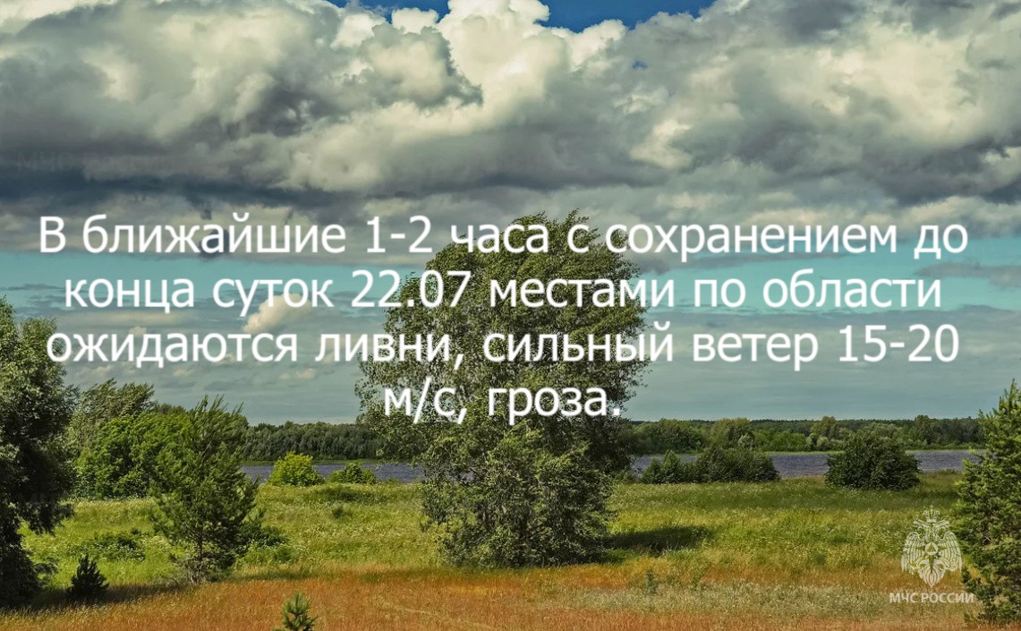 Предупреждение о неблагоприятных условиях погоды (НЯ) на территории Ульяновской области..